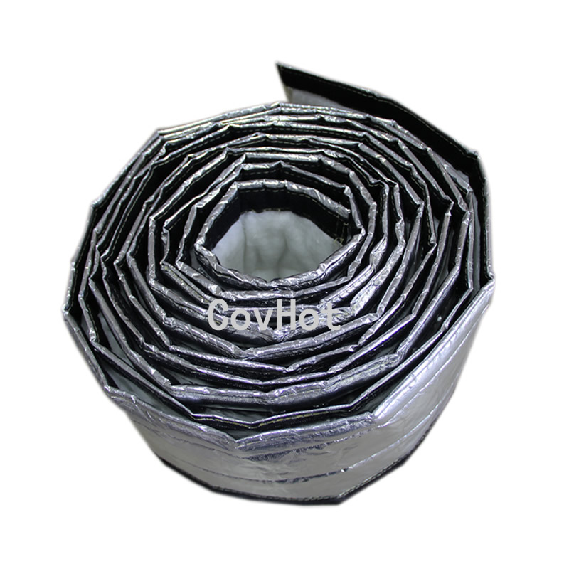 自粘式鋁箔管道保溫隔熱套 耐高溫可拆卸管道保溫衣 方便拆裝